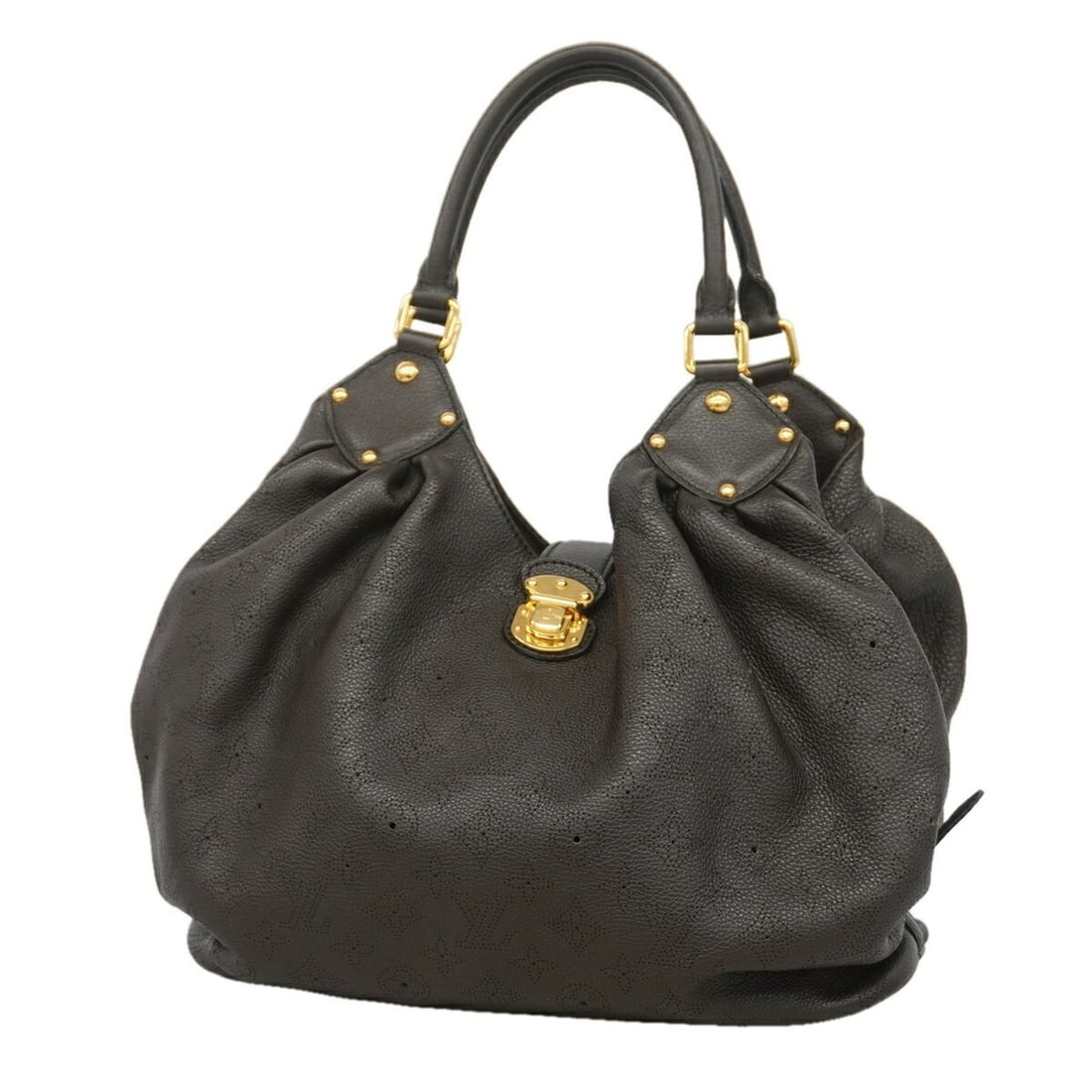 Louis Vuitton Mahina Tote Bag, L, M95975, Chocolate (Women's) (1 of 10)