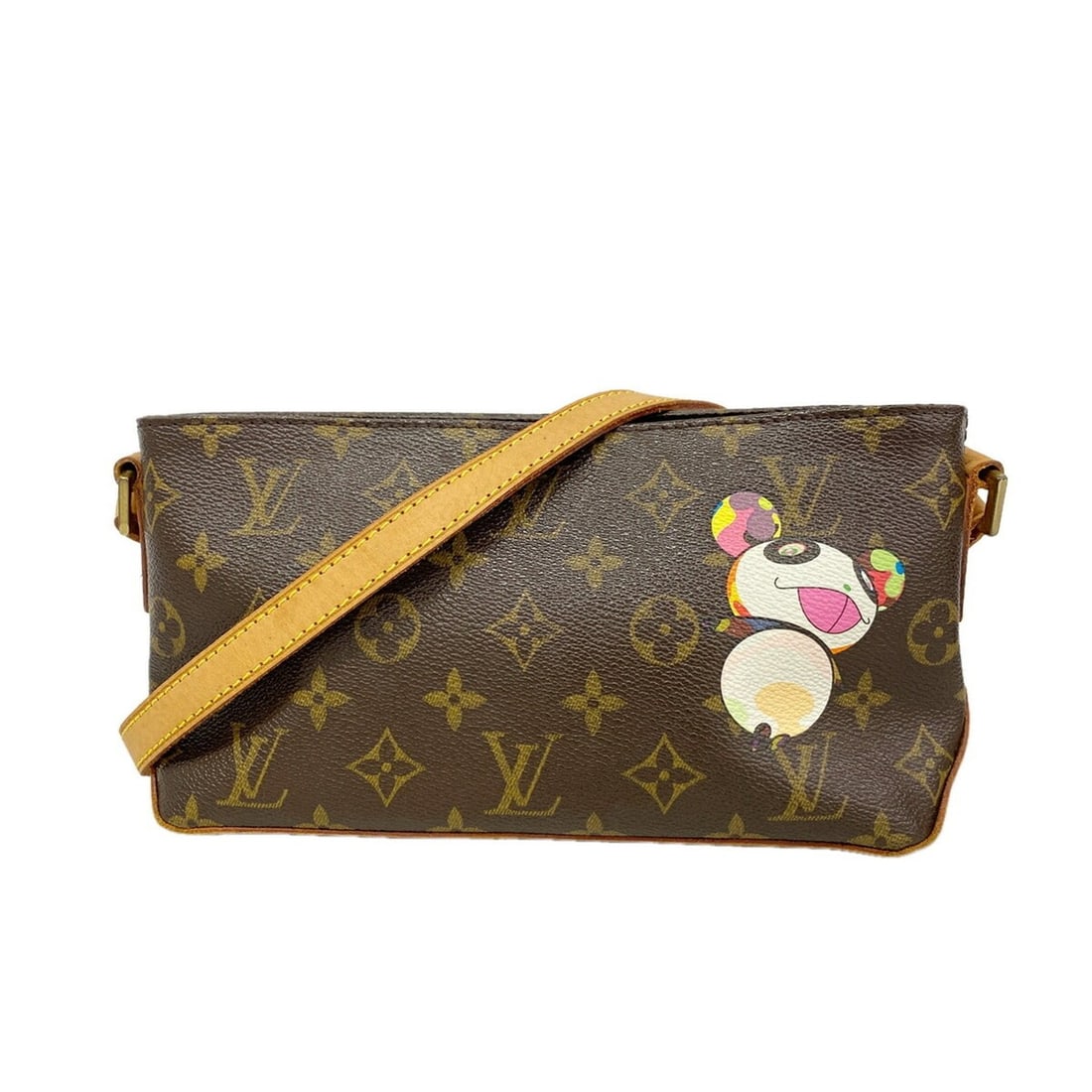 Louis Vuitton Monogram Panda Shoulder Bag, designed by Takashi Murakami, Trotteur, M51241, Brown,: --- Catalog ---Category: SizeSize (HxWxD): 12.5cm x 22cm x 7cm / 4.92'' x 8.66'' x 2.75''Category: DesignType: Shoulder bagColor: BrownGender: WomenCategory: GeneralMPN: M51241Brand: Louis Vuitton--- 