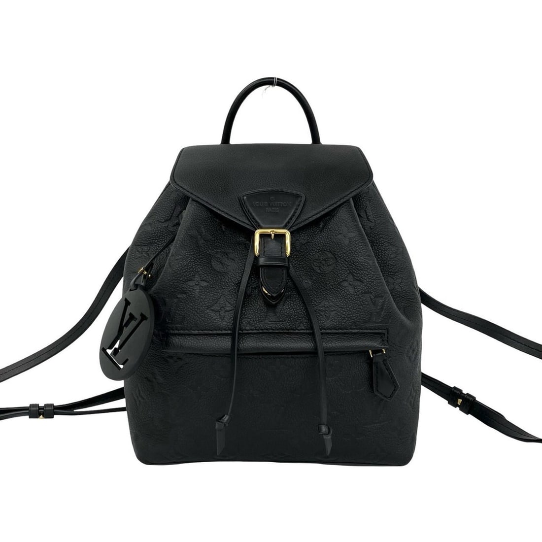 LOUIS VUITTON Montsouris PM Empreinte Monogram Leather Backpack, Black, 44823: --- Catalog ---Category: SizeSize (HxWxD): 28cm x 22cm x 16.5cm / 11.02'' x 8.66'' x 6.49''Category: DesignType: BackpackColor: BlackGender: WomenMaterial: Leather Category: GeneralBrand: Louis Vuitto