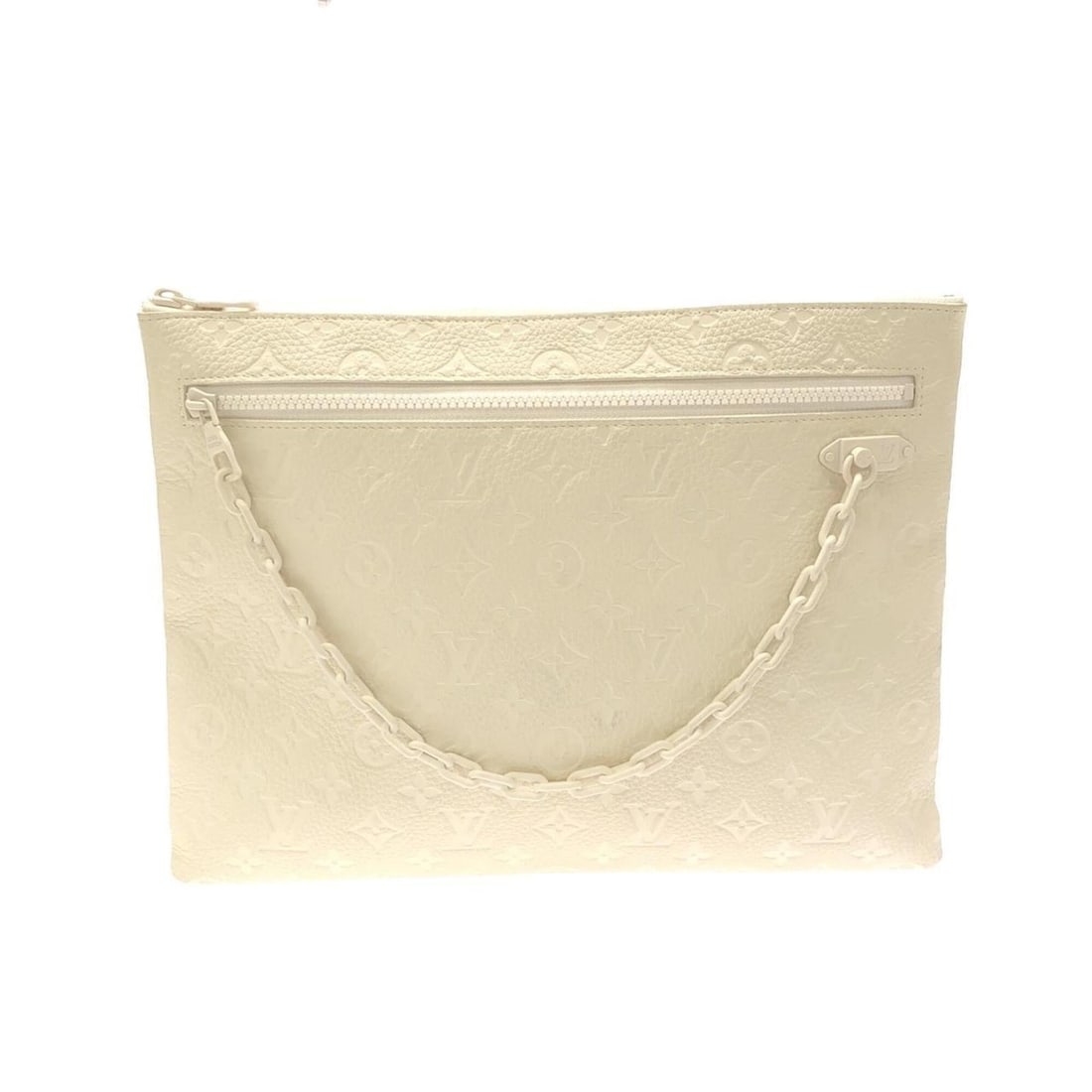 Louis Vuitton Taurillon Monogram Pochette A4 M67462 Handbag: --- Catalog ---Category: SizeSize (HxWxD): 27cm x 35cm x 1cm / 10.62'' x 13.77'' x 0.39''Category: DesignType: Handbag, PochetteColor: WhiteGender: Men,WomenMaterial: Leather Leather/Fur Type: Calf le