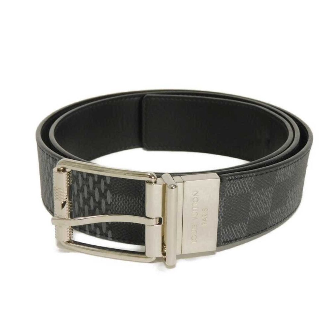 Louis Vuitton LOUIS VUITTON Belt, Damier Print, 40mm, Reversible, Black, 110/44, Graphite 3D Giant,: --- Catalog ---Category: SizeLength: 125cm / 49.21''Category: DesignType: Standard beltColor: Black, NoirGender: MenMaterial (Strap): Damier Graphite Category: GeneralMPN: M0338QBrand: Louis Vuitton--