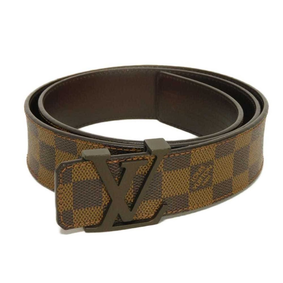 Louis Vuitton LOUIS VUITTON Belt Ceinture LV Initials 40MM 95/38 Logo Brown Circle Signature Damier: --- Catalog ---Category: SizeLength: 101cm / 39.76''Category: DesignType: Standard beltColor: Brown, EbeneGender: MenMaterial (Strap): Damier Canvas Category: GeneralMPN: M9807TBrand: Louis Vuitton---