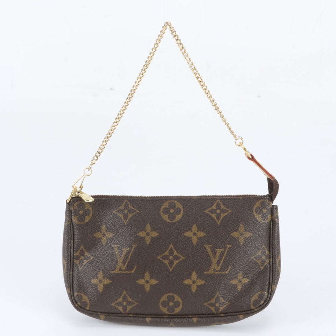Louis Vuitton Monogram Mini Pochette Accessoires M58009 Leather Handbag Tote Bag for Women: --- Catalog ---Category: SizeSize (HxWxD): 10cm x 17cm x 3cm / 3.93'' x 6.69'' x 1.18''Category: DesignType: Handbag, Pochette, Tote bagColor: BrownGender: WomenMaterial: Leather , Coated canvas Categ