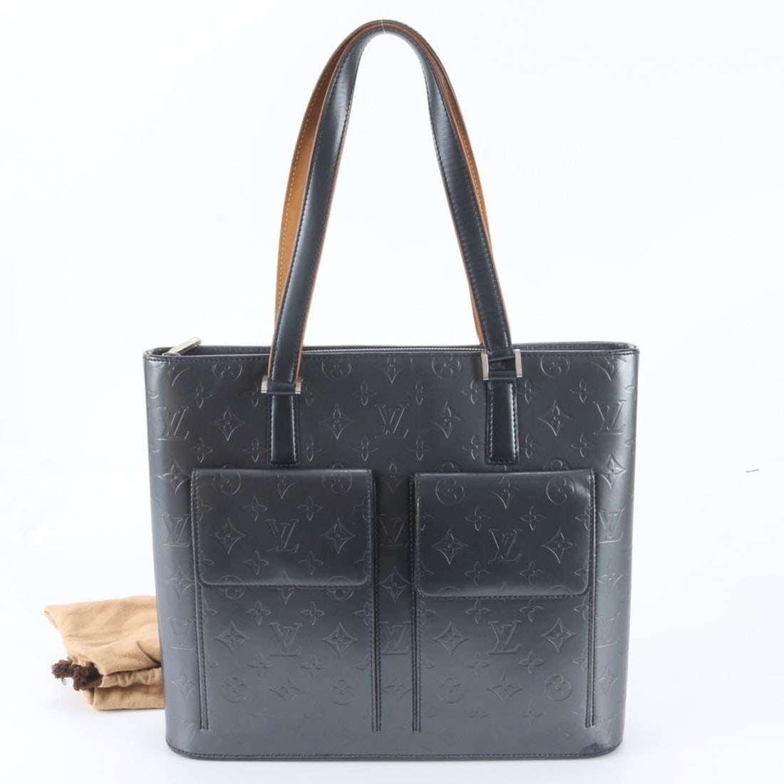 Louis Vuitton Monogram Matte Wilwood M55105 Blue Leather Tote Bag Shoulder for Women: --- Catalog ---Category: SizeSize (HxWxD): 30cm x 35cm x 11cm / 11.81'' x 13.77'' x 4.33''Category: DesignType: Shoulder bag, Tote bagColor: BlueGender: WomenMaterial: Leather Category: GeneralMPN: M5