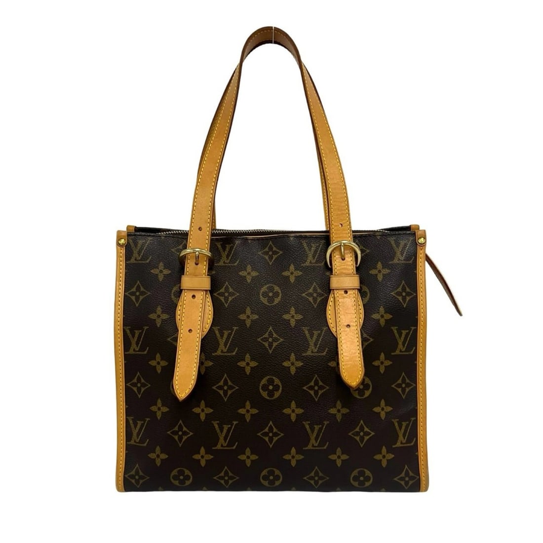 LOUIS VUITTON Popincourt O Monogram Leather Semi-Shoulder Bag Tote Brown 02735 (1 of 17)
