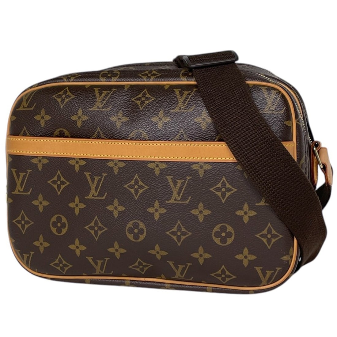 Louis Vuitton Reporter PM Shoulder Bag, Monogram Brown, M45254, Women's: --- Catalog ---Category: SizeSize (HxWxD): 21cm x 28cm x 11cm / 8.26'' x 11.02'' x 4.33''Category: DesignType: Shoulder bagColor: BrownGender: WomenMaterial: Monogram Category: GeneralLine: MonogramBr