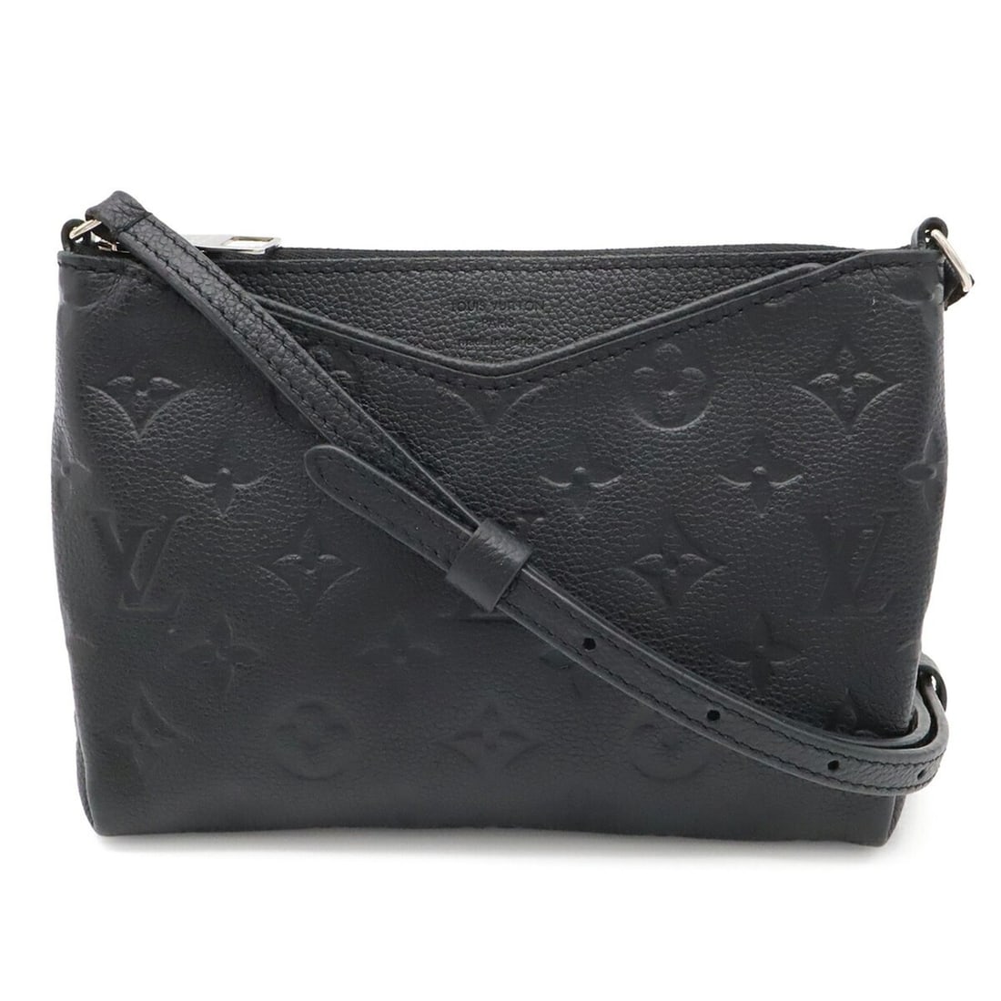LOUIS VUITTON Louis Vuitton Monogram Empreinte Shoulder Bag Pochette, Not for Sale, Staff Use, Noir: --- Catalog ---Category: SizeSize (HxWxD): 14cm x 20.5cm x 3cm / 5.51'' x 8.07'' x 1.18''Category: DesignType: Pochette, Shoulder bagColor: Black, NoirGender: WomenMaterial: Monogram Empreinte Categor