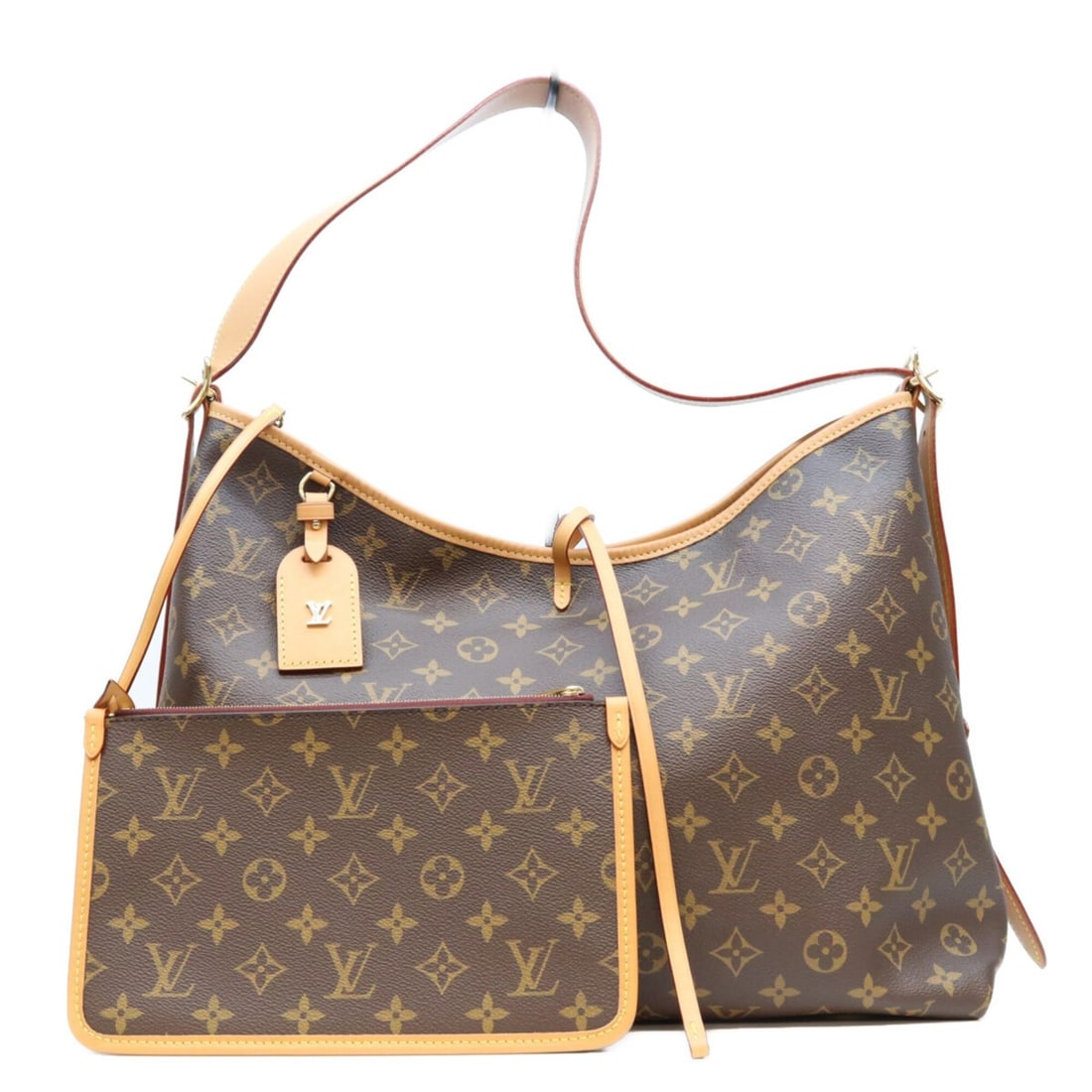 LOUIS VUITTON M46197 Monogram Carryall NM MM Tote Bag Brown Gold Hardware Women's (1 of 14)