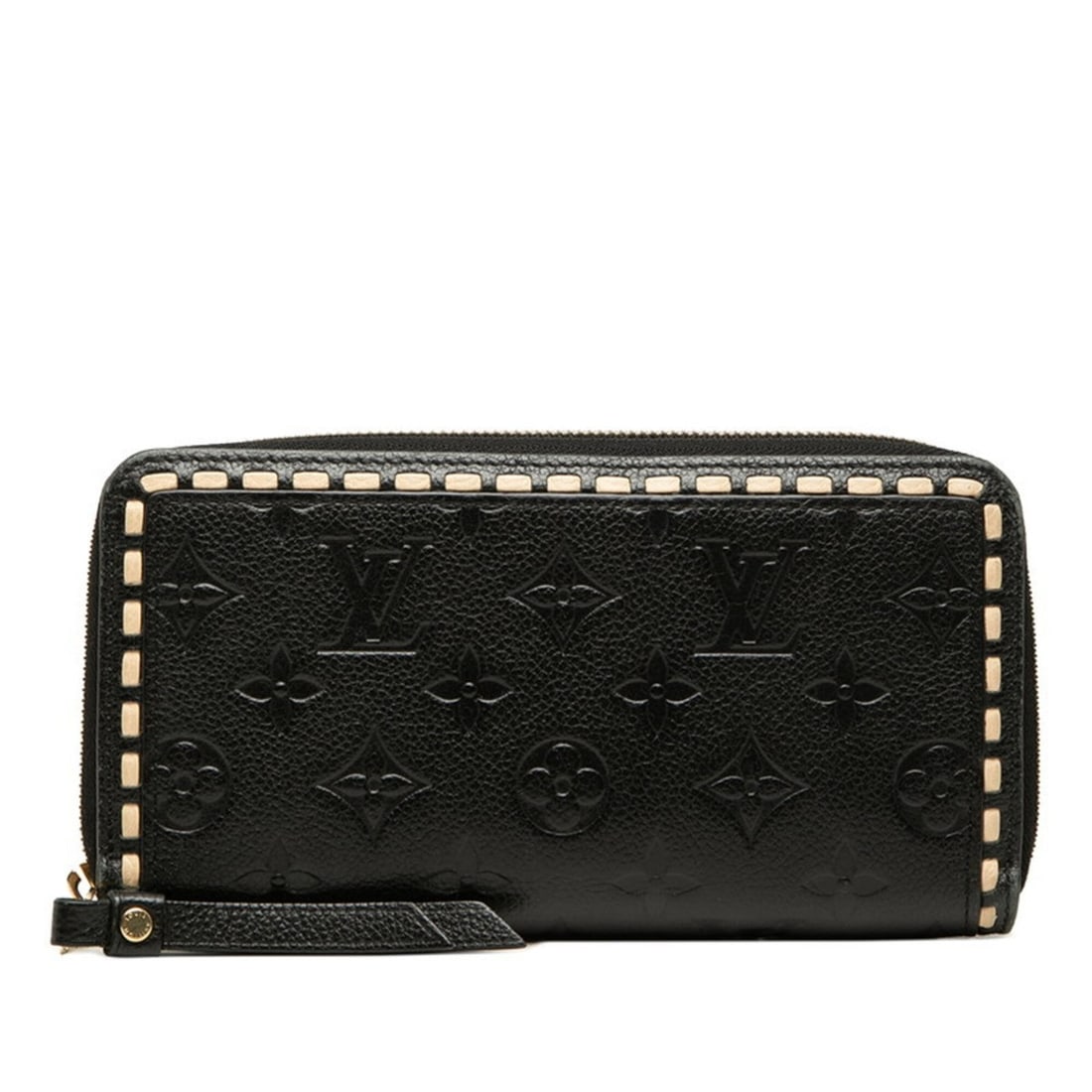 Louis Vuitton Monogram Empreinte Zippy Wallet Stitch Round Zipper Long M64805 Noir Black Beige: --- Catalog ---Category: SizeSize (HxWxD): 10.5cm x 19.5cm x 2.5cm / 4.13'' x 7.67'' x 0.98''Category: DesignType: Coin purse/coin caseColor: Beige, Black, Monogram, NoirGender: WomenMaterial: Leather
