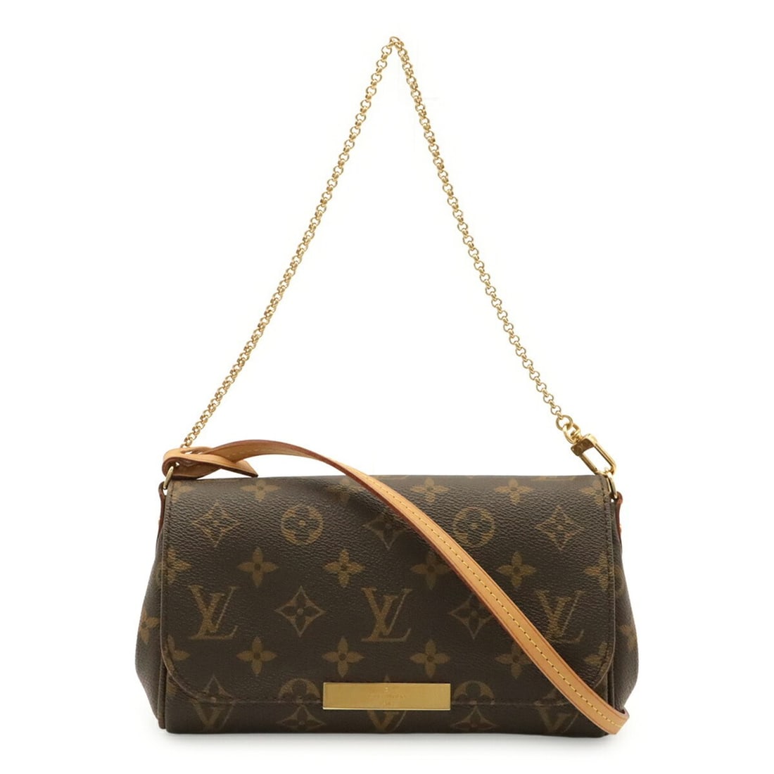 LOUIS VUITTON Monogram Favorite PM Shoulder Bag, Clutch Handbag, Pouch M40717: --- Catalog ---Category: SizeSize (HxWxD): 13.5cm x 21cm x 4cm / 5.31'' x 8.26'' x 1.57''Category: DesignType: Clutch bag, Handbag, Pouch, Shoulder bagColor: Brown, GalleGender: WomenMaterial: Monogra