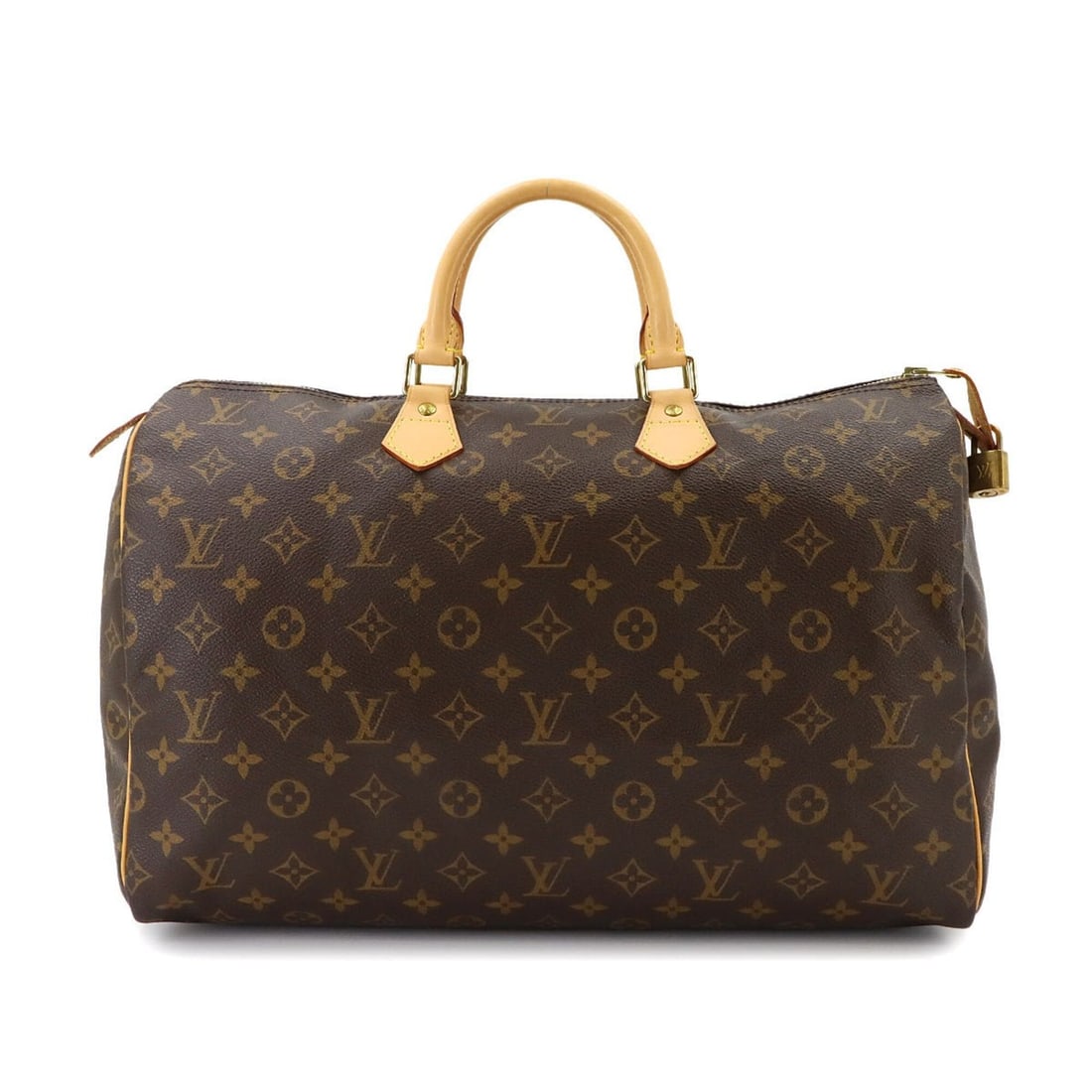 Louis Vuitton Speedy 40 Monogram Handbag, Brown, M41106, Gold Hardware: --- Catalog ---Category: SizeSize (HxWxD): 25cm x 40.5cm x 19cm / 9.84'' x 15.94'' x 7.48''Category: DesignType: Boston bag, HandbagColor: MonogramGender: Men,WomenMaterial: Monogram , Canvas Hardware