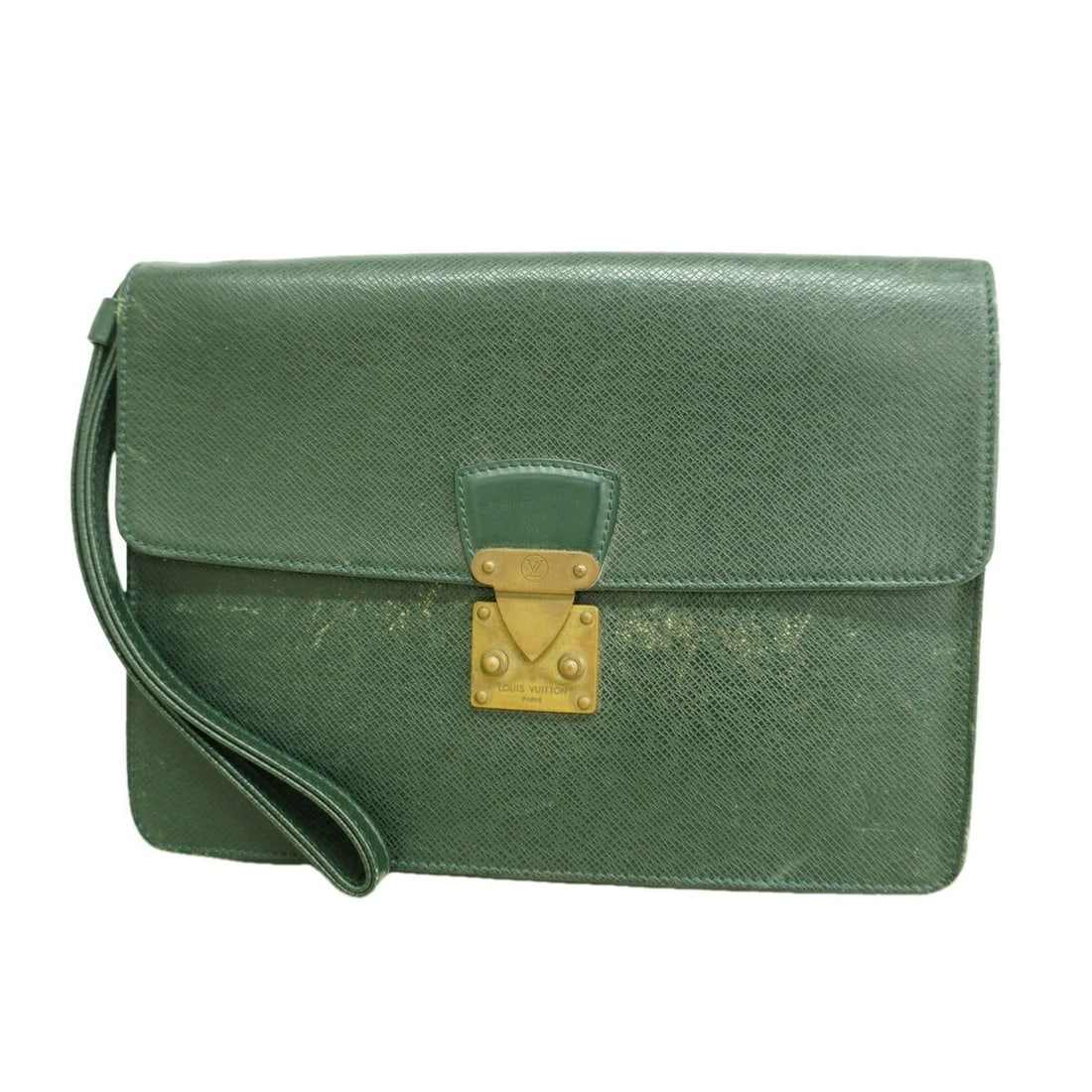 Louis Vuitton Taiga Pochette Clado Clutch Bag M30194 Epicea (Women's): --- Catalog ---Category: SizeSize (HxWxD): 19.5cm x 26cm x 6cm / 7.67'' x 10.23'' x 2.36''Category: DesignType: Clutch bagColor: EpiseaGender: WomenCategory: GeneralMPN: M30194Brand: Louis Vuitton--- 