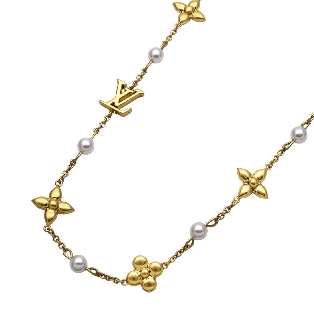 Louis Vuitton LOUIS VUITTON Women's Necklace, Brand Metal Necklace Louisa Gold M01610 LV Logo Faux: --- Catalog ---Category: SizePendant Size: 12.8mm x 12.8mm / 0.5'' x 0.5''Neck Circumference: 44 cm / 17.32''Category: DesignColor: GoldGender: WomenMaterial: MetalNecklace Type: NecklaceCategory: Gen