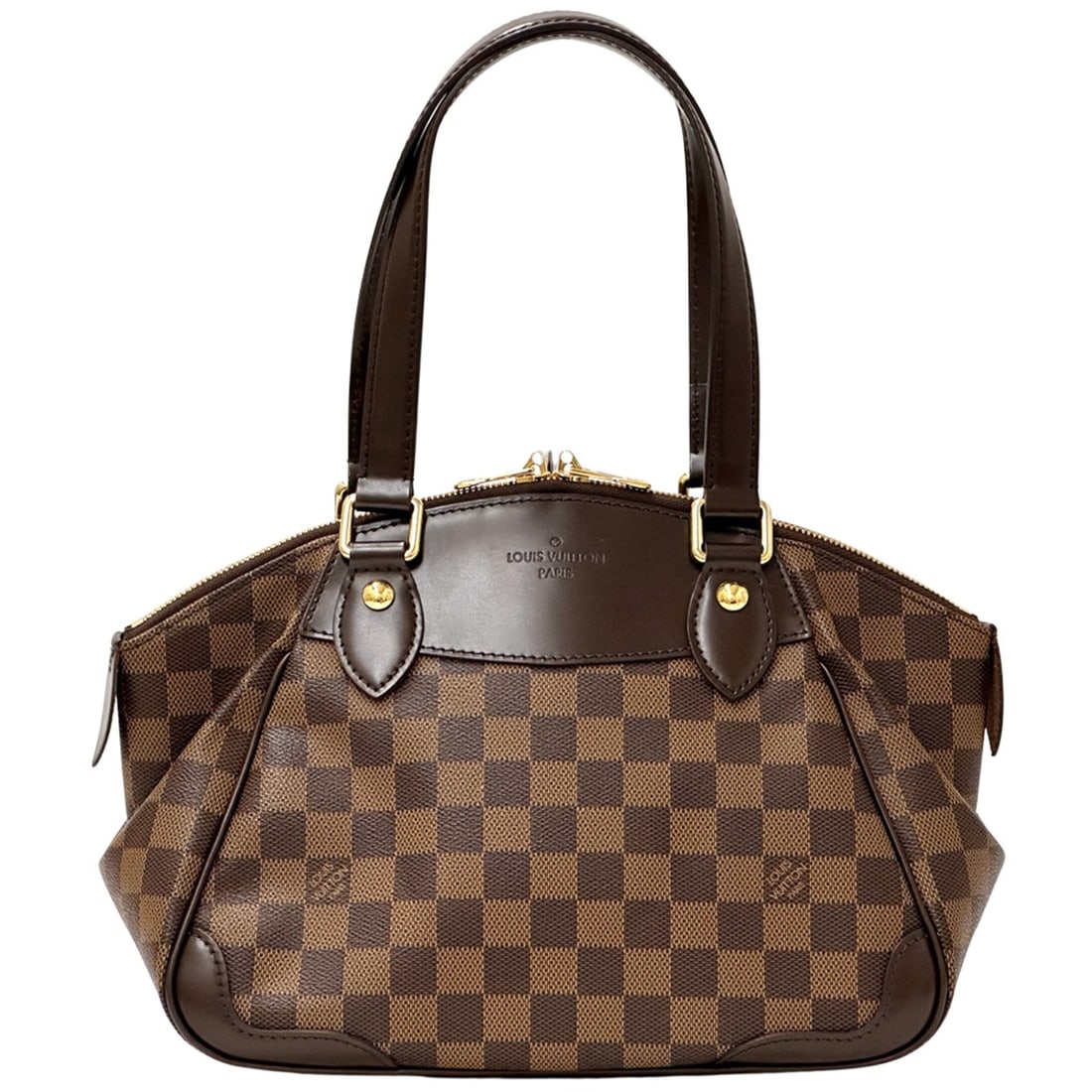 Louis Vuitton LOUIS VUITTON Damier Women's Handbag Verona PM Ebene Brown N41117: --- Catalog ---Category: SizeSize (HxWxD): 21cm x 33cm x 15cm / 8.26'' x 12.99'' x 5.9''Category: DesignType: HandbagColor: Brown, Damier Canvas, EbeneGender: WomenMaterial: Damier Canvas Category: Ge