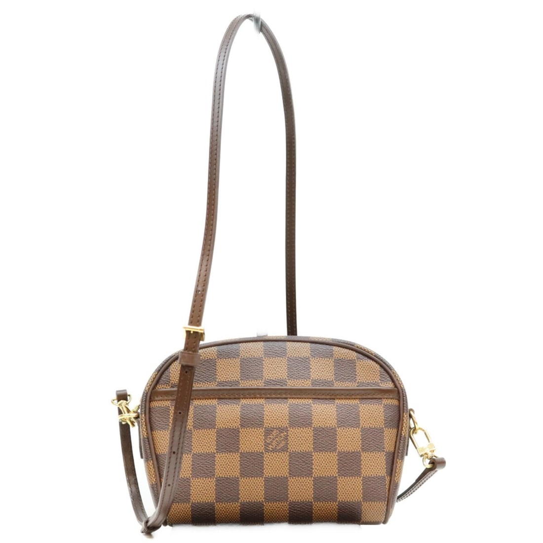 LOUIS VUITTON N51296 Damier Pochette Ipanema Shoulder Bag, Brown with Gold Hardware, Women's: --- Catalog ---Category: SizeSize (HxWxD): 13.5cm x 16cm x 4cm / 5.31'' x 6.29'' x 1.57''Category: DesignType: Pochette, Shoulder bagColor: BrownGender: WomenMaterial: Damier Canvas Hardware Color: Go