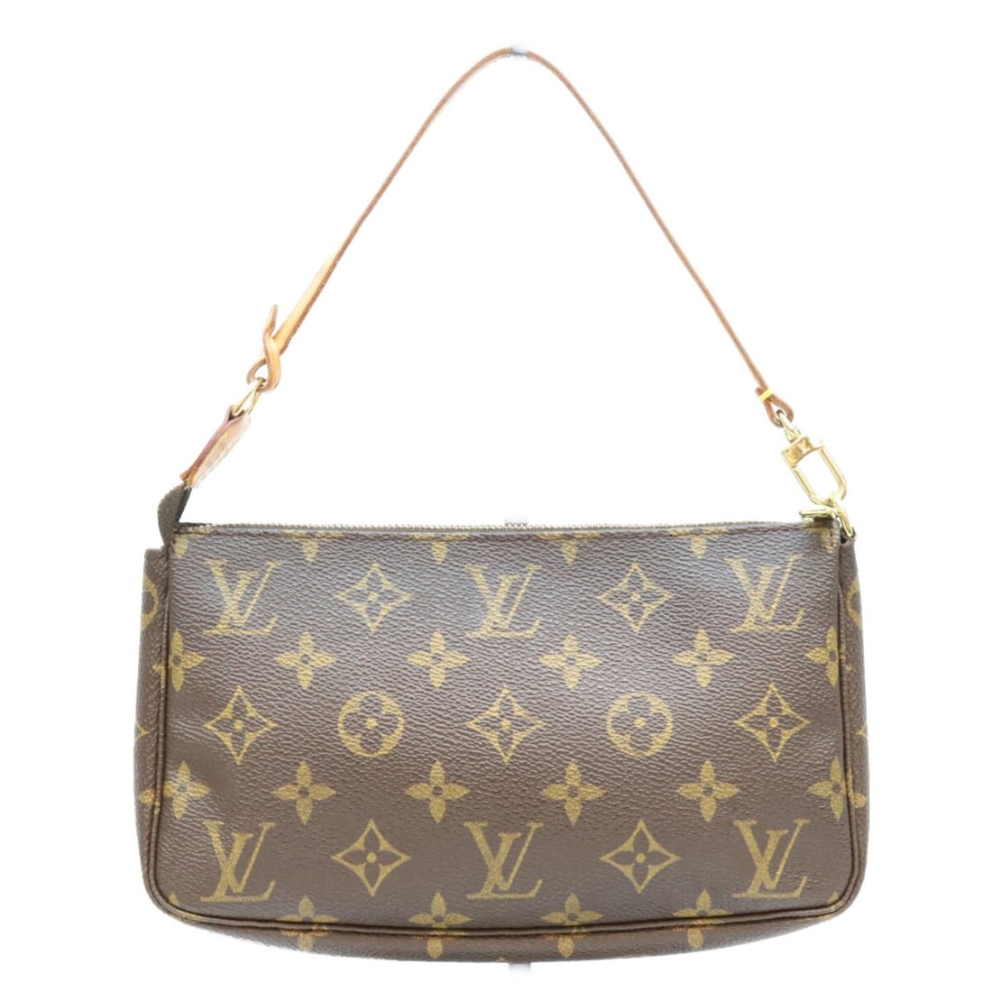 LOUIS VUITTON M51980 Monogram Pochette Accessoires Handbag, Brown with Gold Hardware, Women's: --- Catalog ---Category: SizeSize (HxWxD): 13cm x 22.5cm x 3.5cm / 5.11'' x 8.85'' x 1.37''Category: DesignType: HandbagColor: BrownGender: WomenMaterial: Monogram Hardware Color: GoldCategory: Genera