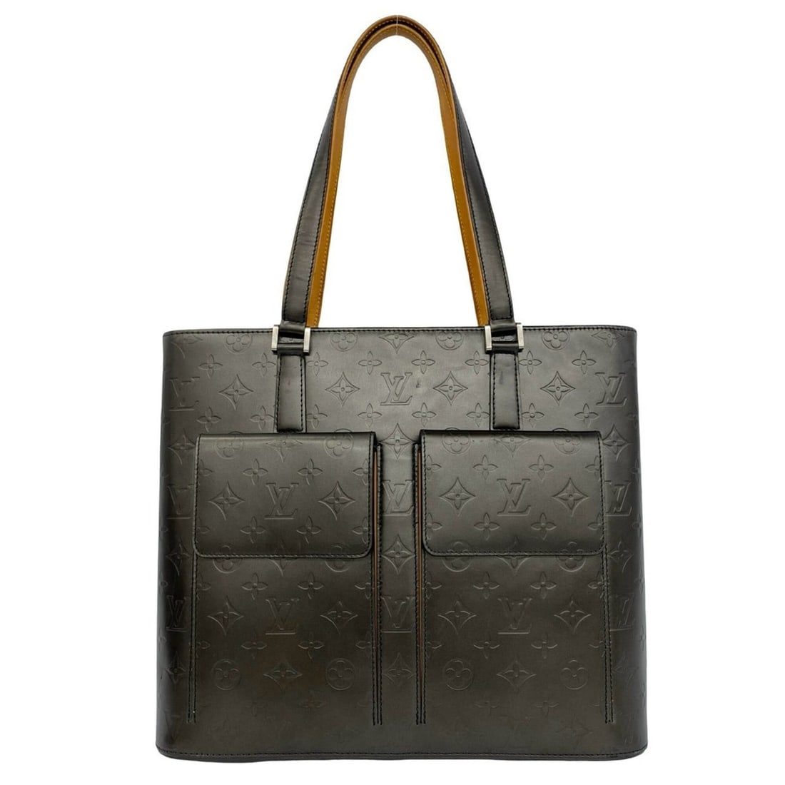 LOUIS VUITTON Wilwood Monogram Matte Leather Tote Bag Handbag Black Noir 24858: --- Catalog ---Category: SizeSize (HxWxD): 31cm x 36cm x 11cm / 12.2'' x 14.17'' x 4.33''Category: DesignType: Handbag, Tote bagColor: BlackGender: WomenMaterial: Leather Category: GeneralBrand: Louis