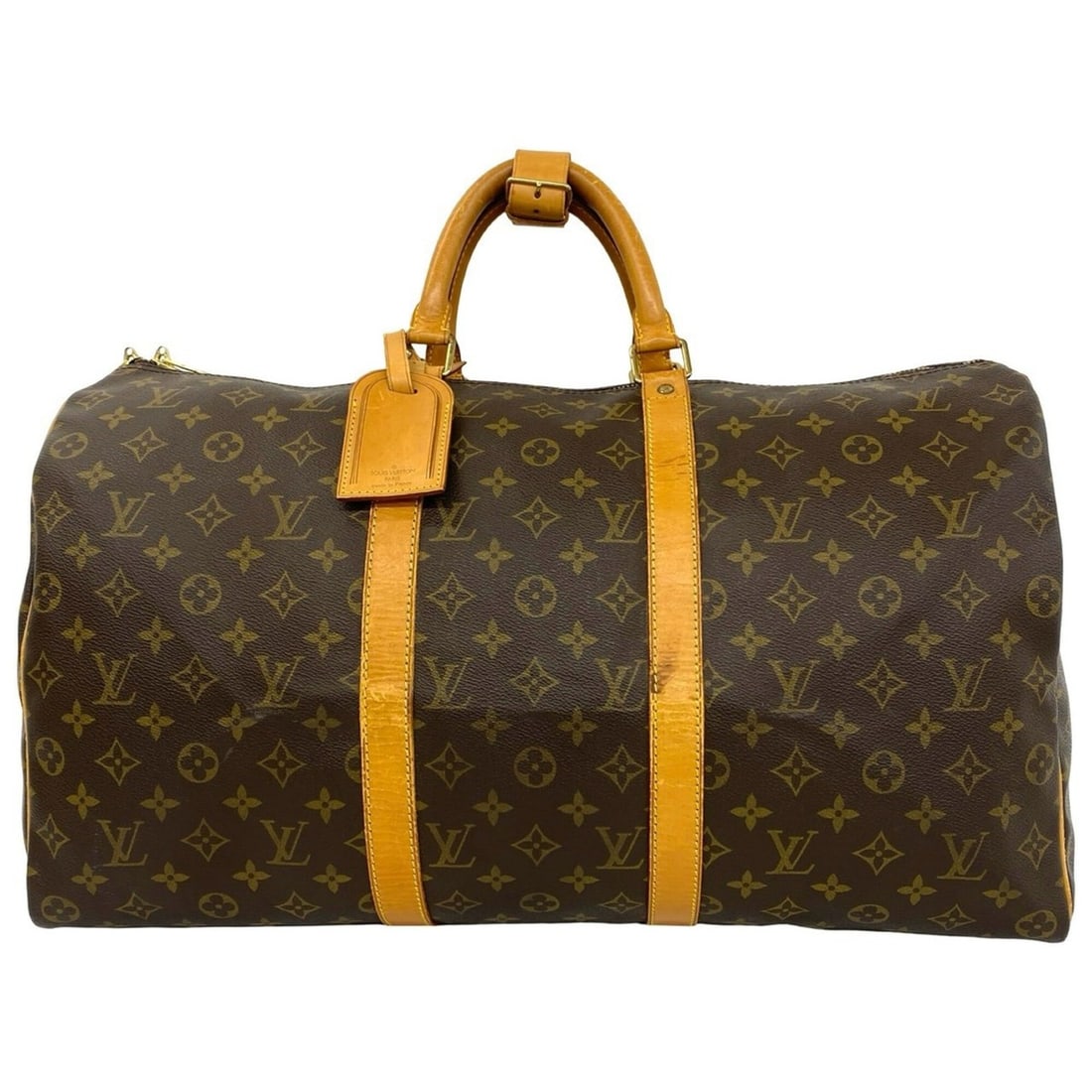 LOUIS VUITTON Vintage Keepall 50 Monogram Leather Boston Bag Travel Brown 18362: --- Catalog ---Category: SizeSize (HxWxD): 28cm x 50.5cm x 22cm / 11.02'' x 19.88'' x 8.66''Category: DesignType: Boston bagColor: BrownGender: WomenMaterial: PVC , Leather Category: GeneralBrand: Lou