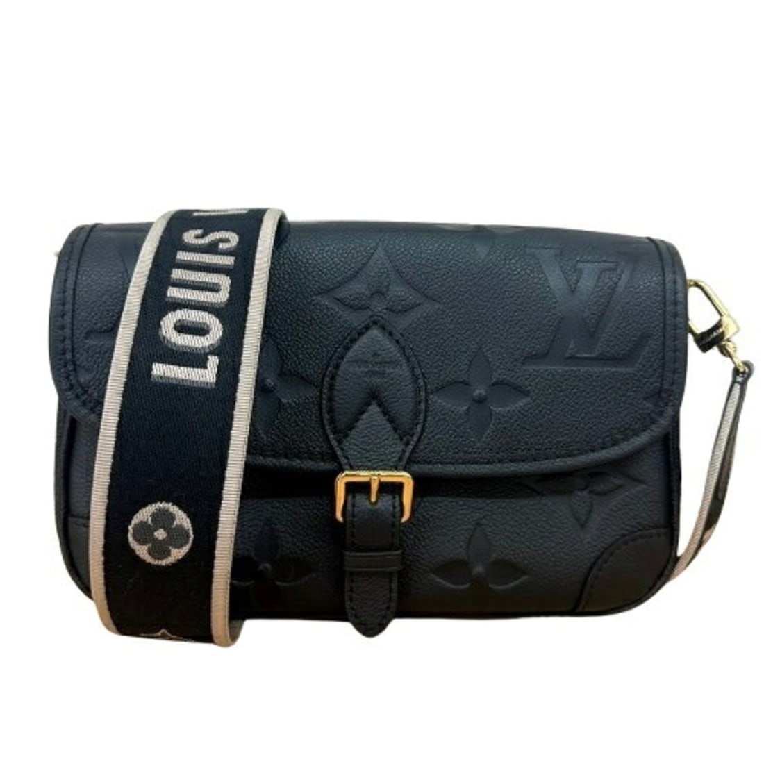 Louis Vuitton Monogram Empreinte Diane M46386 Shoulder Bag, Black Leather, Women's: --- Catalog ---Category: SizeSize (HxWxD): 15cm x 24cm x 9cm / 5.9'' x 9.44'' x 3.54''Category: DesignType: Shoulder bagColor: BlackGender: WomenMaterial: Leather Category: GeneralLine: Monogram Empre