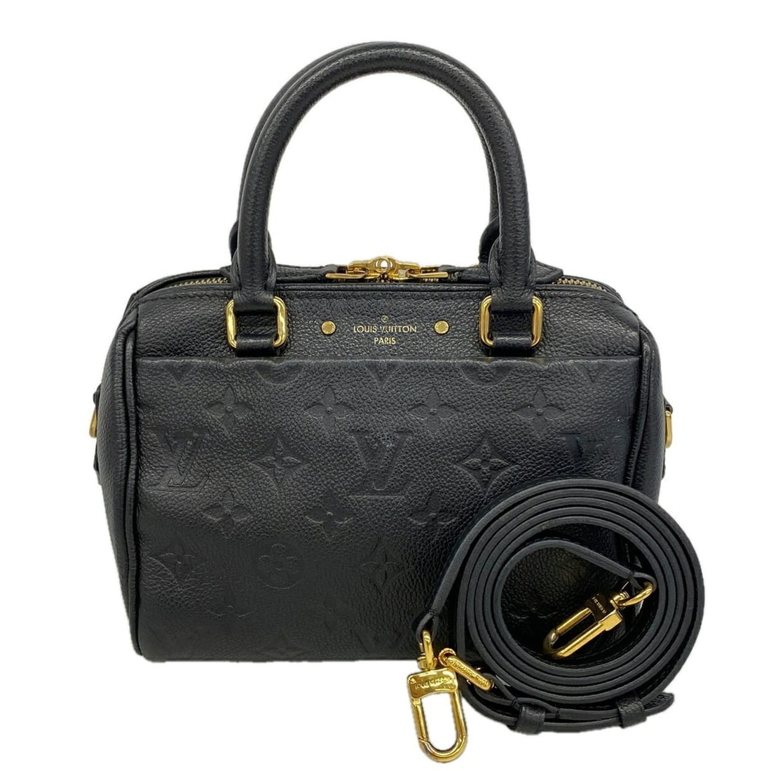Louis Vuitton Monogram Empreinte Speedy Bandoulière 20 Handbag M42397 Noir (Black) 2-way bag for: --- Catalog ---Category: SizeSize (HxWxD): 16cm x 20cm x 11.5cm / 6.29'' x 7.87'' x 4.52''Category: DesignType: HandbagColor: NoirGender: WomenCategory: GeneralMPN: M42397Brand: Louis Vuitton--- Item 