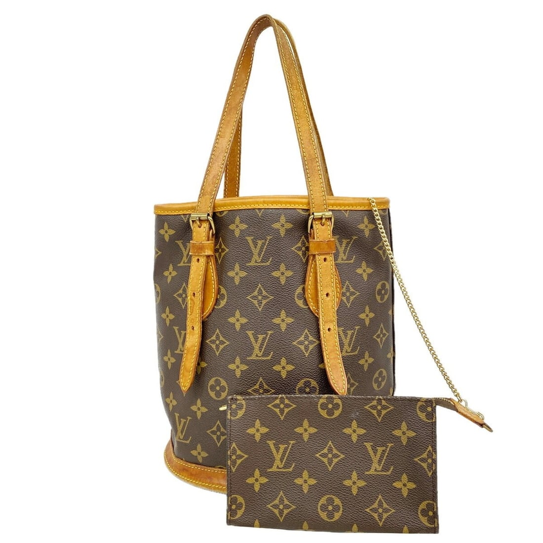 Louis Vuitton Monogram Bucket PM Tote Bag M42238 Brown (Women's): --- Catalog ---Category: SizeSize (HxWxD): 26cm x 23cm x 16cm / 10.23'' x 9.05'' x 6.29''Category: DesignType: Tote bagColor: BrownGender: WomenCategory: GeneralMPN: M42238Brand: Louis Vuitton--- Item