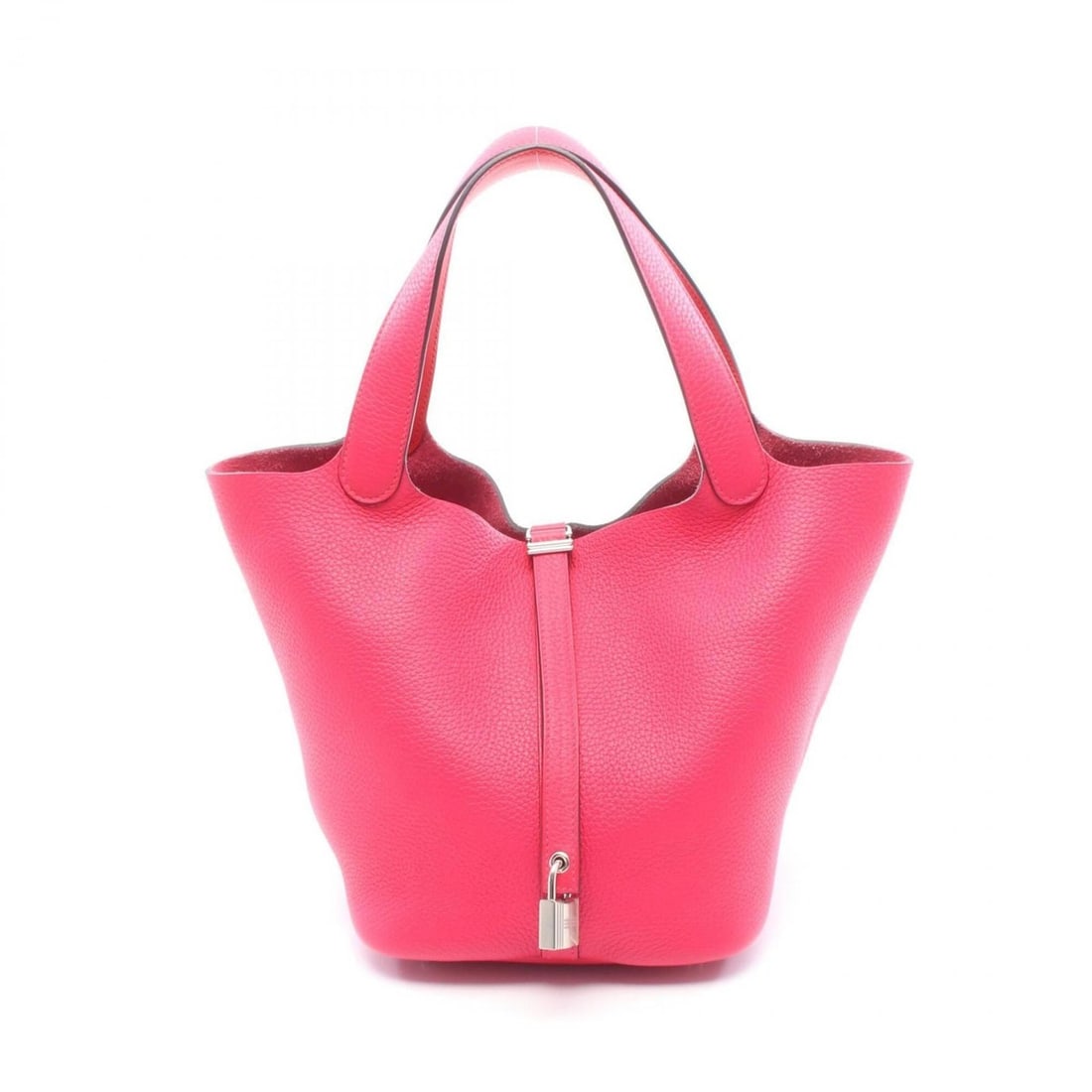 Hermes Picotin Lock MM Handbag, Leather, Taurillon Clemence Leather (Veau Swift), Pink/Red Tones: --- Catalog ---Category: SizeSize (HxWxD): 21cm x 22cm x 17cm / 8.26'' x 8.66'' x 6.69''Category: DesignType: HandbagColor: Pink, Red colorGender: WomenMaterial: Taurillon clemence leather , Leather ,