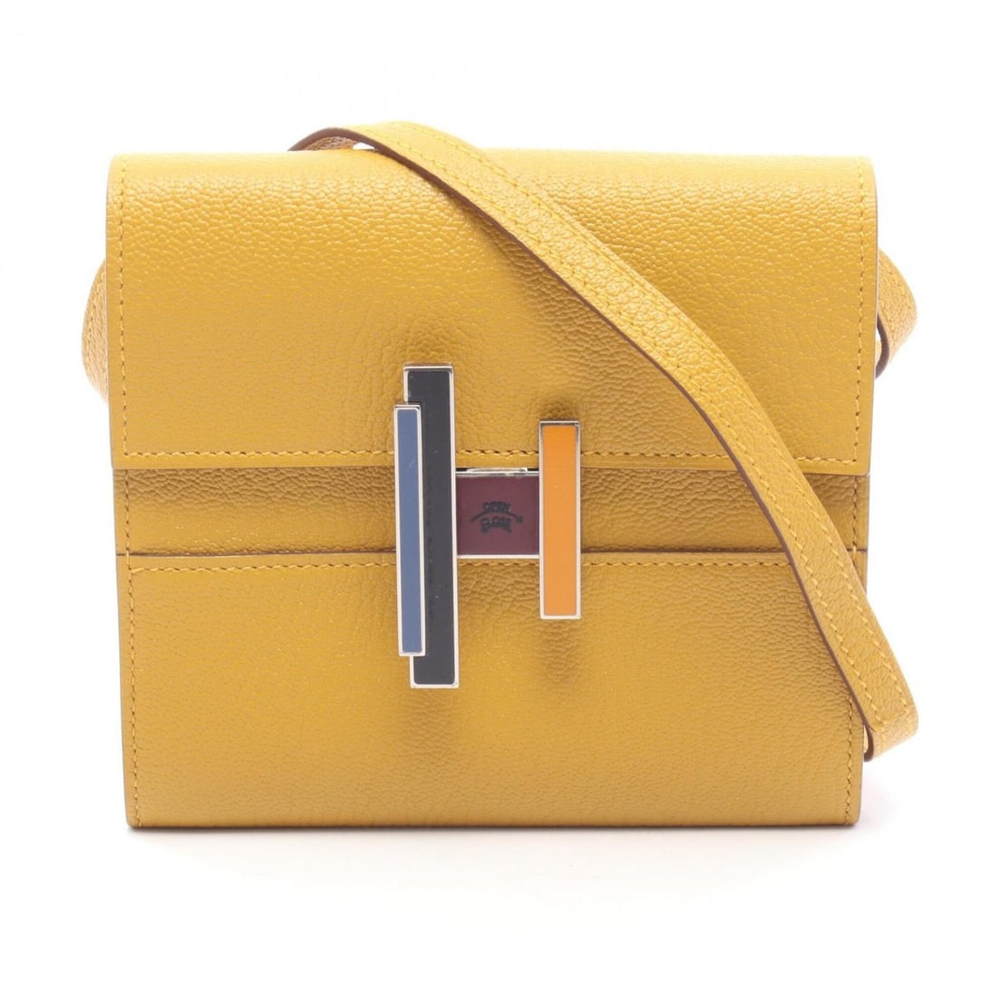 Hermes Cinetic Mini To Go Jaune Ambre Shoulder Bag Handbag Chevre Leather Women's Yellow: --- Catalog ---Category: SizeSize (HxWxD): 11.5cm x 12.5cm x 3cm / 4.52'' x 4.92'' x 1.18''Category: DesignType: Handbag, Shoulder bagColor: YellowGender: WomenMaterial: Chevre leather Hardware Color: