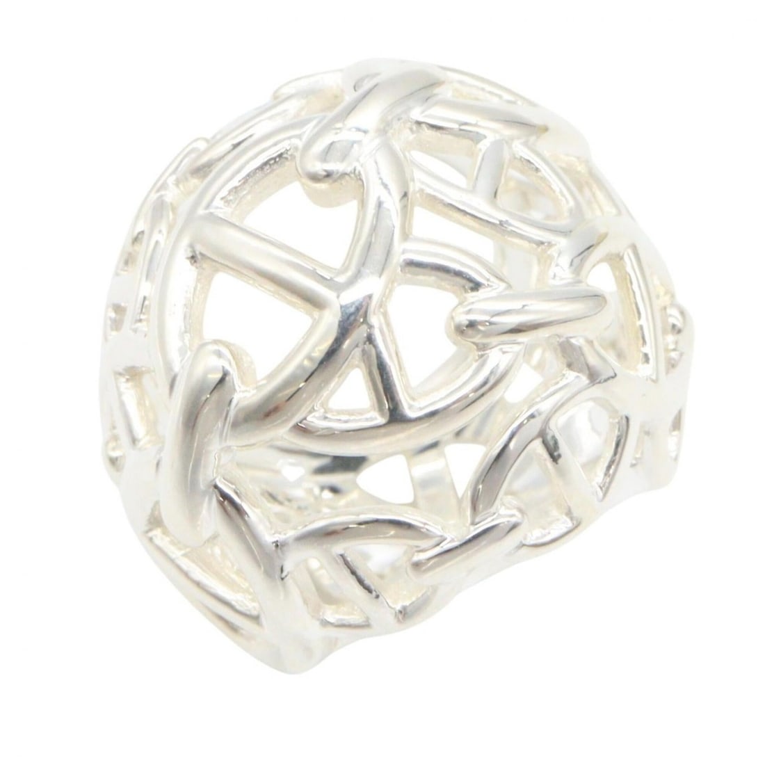 Hermes Chaine d'Ancre Enchainée TGM Ring - Sterling Silver 925 Women's (1 of 13)