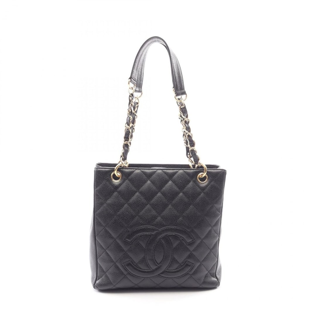 Chanel Matelassé PST Tote Bag Handbag, Caviar Leather (Grained Calfskin), Women's, Black: --- Catalog ---Category: SizeSize (HxWxD): 24cm x 24cm x 8cm / 9.44'' x 9.44'' x 3.14''Strap Length: 57cm / 22.44''Category: DesignType: Handbag, Tote bagColor: BlackGender: WomenMaterial: Grained Cal