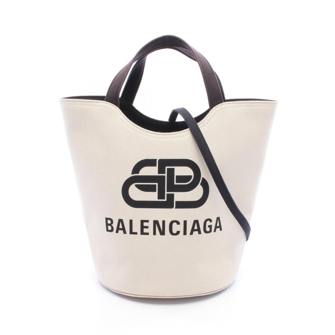 Balenciaga Wave Medium 2-Way Tote Bag/Handbag, Canvas, Women's, Ivory/Black, 599332: --- Catalog ---Category: SizeSize (HxWxD): 26cm x 23cm x 22cm / 10.23'' x 9.05'' x 8.66''Category: DesignType: Handbag, Tote bagColor: Black, IvoryGender: WomenMaterial: Canvas Category: GeneralMPN: 5