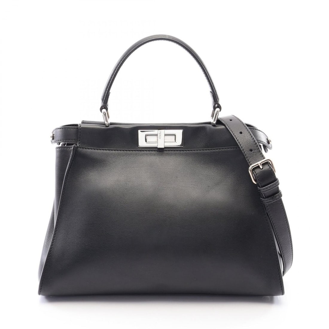 Fendi Peekaboo Regular Monster Eye 2-Way Handbag, Leather, Women's, Black (8BN290): --- Catalog ---Category: SizeSize (HxWxD): 24cm x 34cm x 13cm / 9.44'' x 13.38'' x 5.11''Category: DesignType: HandbagColor: BlackGender: WomenMaterial: Leather Category: GeneralMPN: 8BN290Brand: Fend