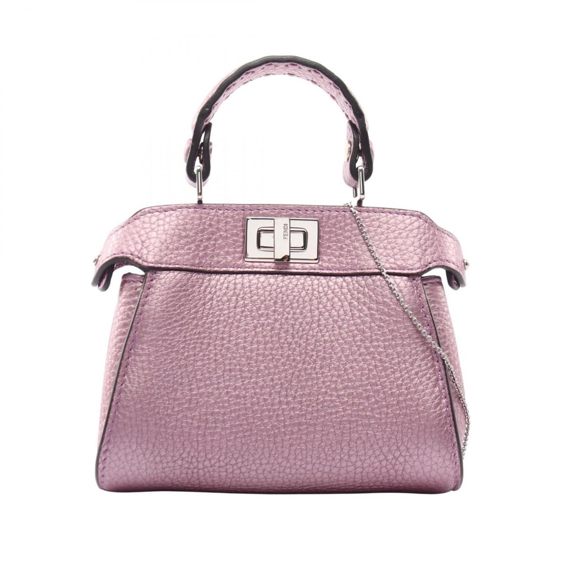 Fendi Peekaboo Nano 2-Way Handbag, Leather, Women's, Pink, 7AS294: --- Catalog ---Category: SizeSize (HxWxD): 11.5cm x 14.5cm x 4.5cm / 4.52'' x 5.7'' x 1.77''Category: DesignType: HandbagColor: PinkGender: WomenMaterial: Leather Category: GeneralMPN: 7AS294Brand: Fe
