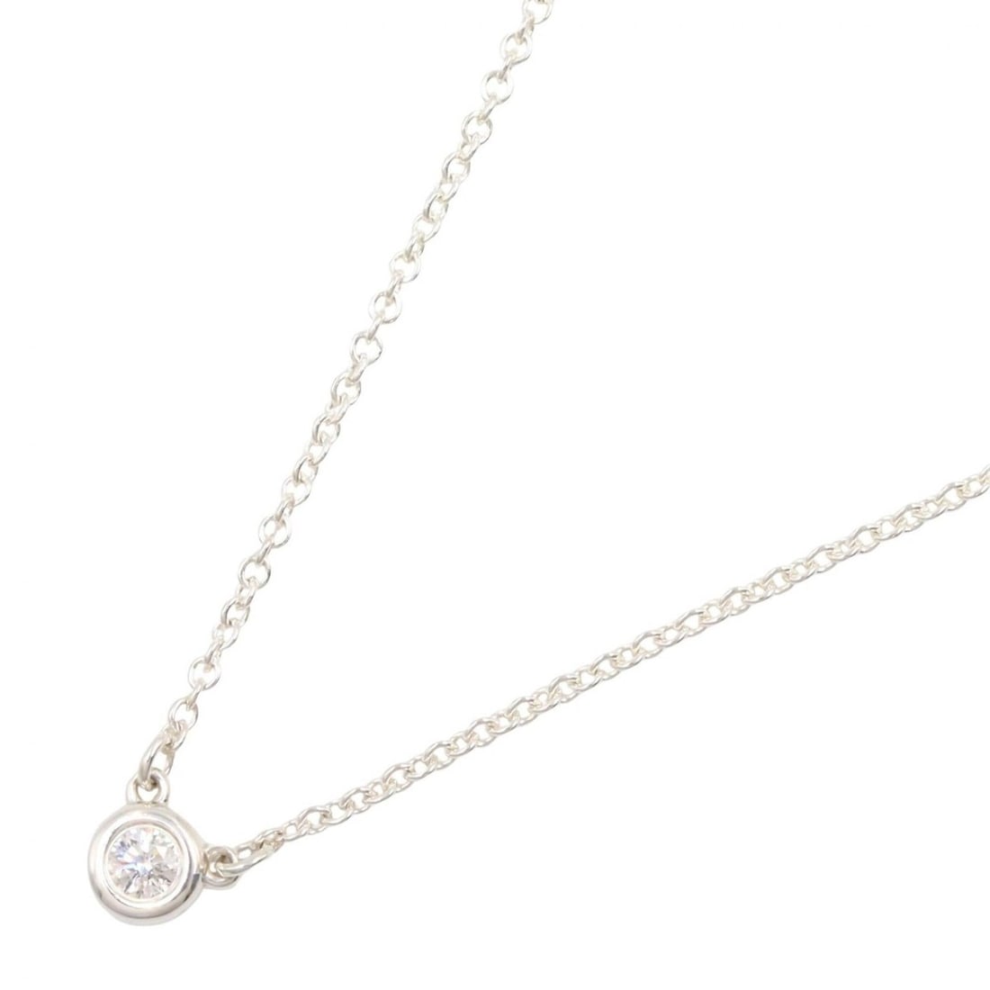 Tiffany & Co. By the Yard Necklace, Sterling Silver 925, Diamond, Women's, Tone, Clear Tone: --- Catalog ---Category: SizePendant Size: 4.1mm x 4.1mm / 0.16'' x 0.16''Neck Circumference: 42.5 cm / 16.73''Category: DesignColor: Clear, SilverGender: WomenMaterial: Silver 925Necklace Type: Neckl