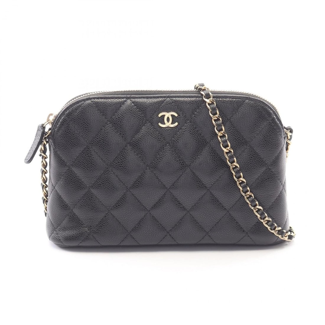 Chanel Matelassé Classic Handbag, Clutch, Shoulder Bag, Caviar Leather (Grained Calfskin), Women's,: --- Catalog ---Category: SizeSize (HxWxD): 12cm x 20.5cm x 5cm / 4.72'' x 8.07'' x 1.96''Strap Length: 125cm / 49.21''Category: DesignType: Handbag, Shoulder bagColor: BlackGender: WomenMaterial: Grai