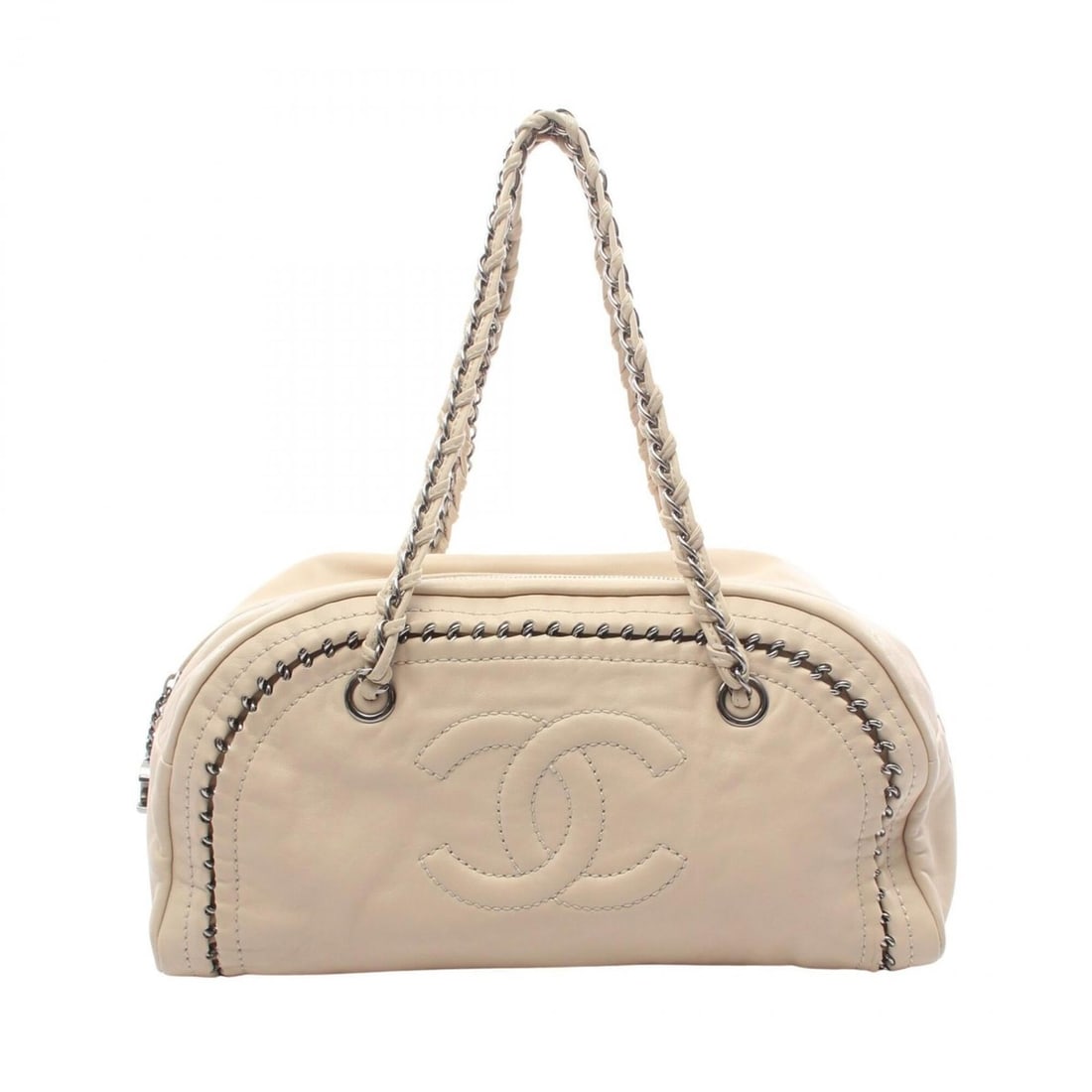 Chanel Coco Mark Mini Boston Shoulder Bag Handbag Leather Women's Beige: --- Catalog ---Category: SizeSize (HxWxD): 16cm x 33cm x 14cm / 6.29'' x 12.99'' x 5.51''Category: DesignType: Handbag, Shoulder bagColor: BeigeGender: WomenMaterial: Leather Category: GeneralBrand: C