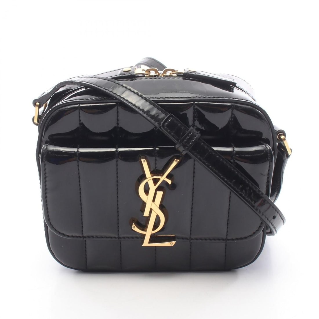 Yves Saint Laurent Saint Laurent Paris Vicky Camera Bag, Shoulder Handbag, Patent Leather, Women's,: --- Catalog ---Category: SizeSize (HxWxD): 13cm x 15cm x 6cm / 5.11'' x 5.9'' x 2.36''Category: DesignType: Handbag, Shoulder bagColor: BlackGender: WomenMaterial: Patent leather Category: GeneralMPN: