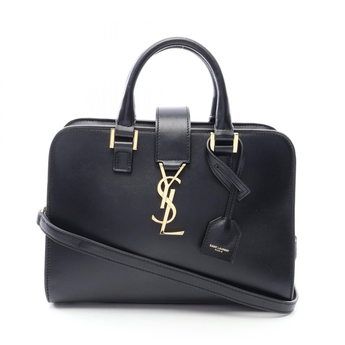Yves Saint Laurent Saint Laurent Paris YSL line Baby Monogram Cabas 2-way handbag, leather, women's,: --- Catalog ---Category: SizeSize (HxWxD): 19cm x 26cm x 12.5cm / 7.48'' x 10.23'' x 4.92''Category: DesignType: HandbagColor: BlackGender: WomenMaterial: Leather Category: GeneralBrand: Yves Saint La