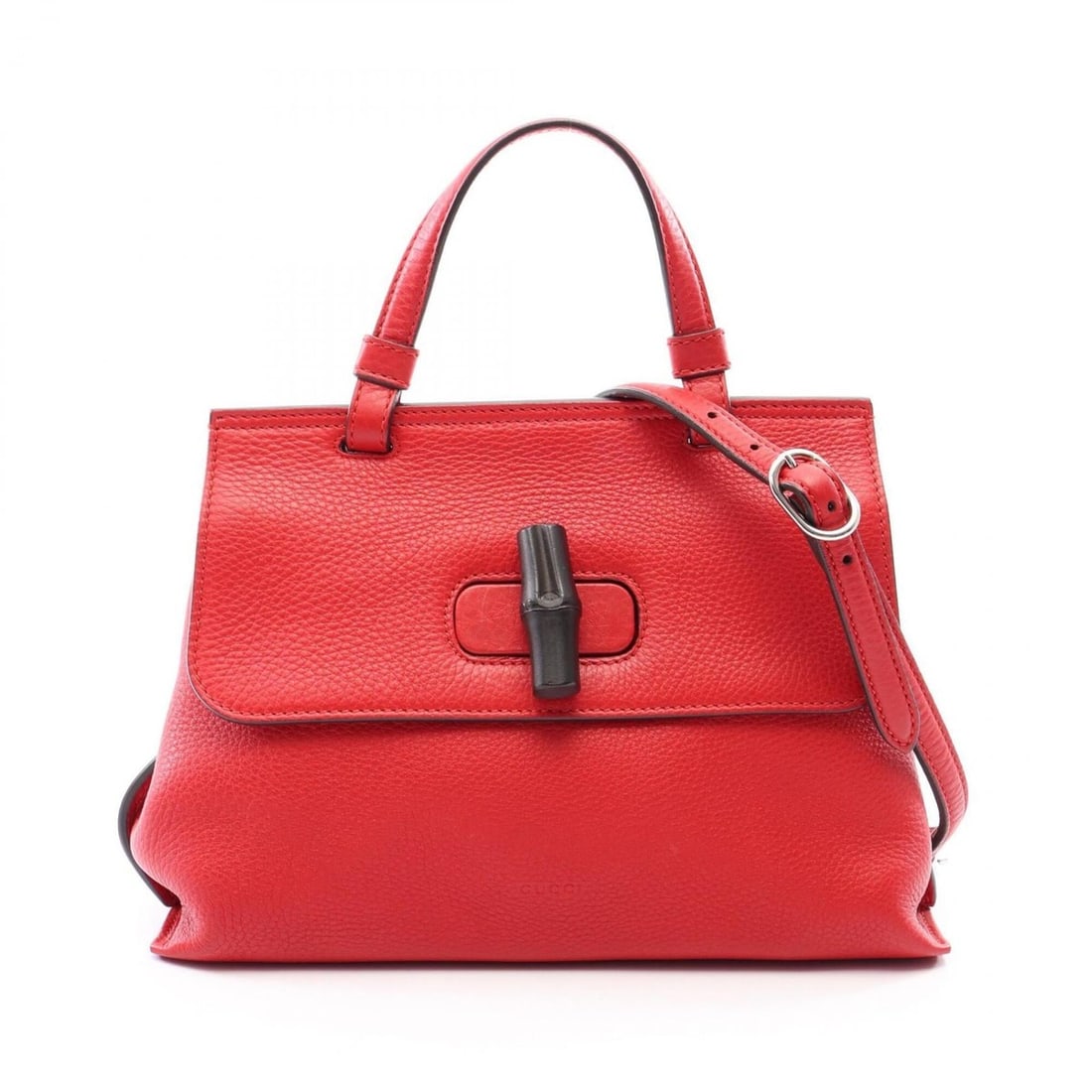 Gucci Bamboo Daily 2-Way Handbag, Leather, Women's, Red, 370831: --- Catalog ---Category: SizeSize (HxWxD): 20cm x 27cm x 9cm / 7.87'' x 10.62'' x 3.54''Category: DesignType: HandbagColor: Red colorGender: WomenMaterial: Leather Category: GeneralMPN: 370831Brand: G