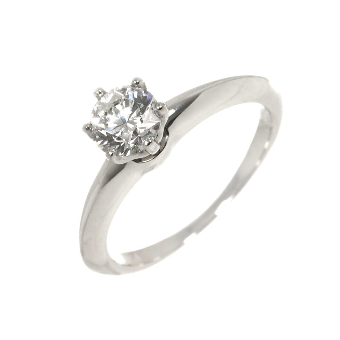 Tiffany & Co. Solitaire Diamond Ring, 0.64ct G VS1 3EX, Platinum.: --- Catalog ---Category: SizeJP Size: 10US Size: 5.5Category: DesignType: Band ringGender: WomenMaterial: Platinum 950Category: GeneralBrand: Tiffany--- Item List ---Section: ConditionRanking: Rank SA