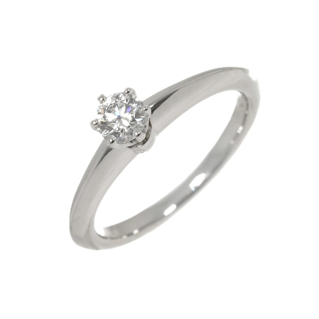 Tiffany & Co. Solitaire Diamond Ring, 0.25ct, F VS2, 3EX, Platinum.: --- Catalog ---Category: SizeJP Size: 9US Size: 5Category: DesignType: Band ringGender: WomenMaterial: Platinum 950Category: GeneralBrand: Tiffany--- Item List ---Section: ConditionRanking: Rank SA Us