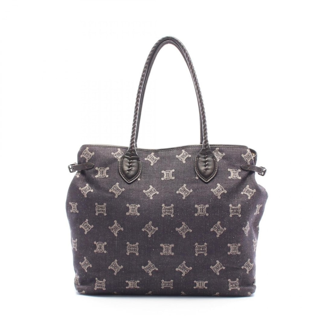 Celine Paris Macadam Tote Bag Handbag Denim Leather Women's Gray Brown: --- Catalog ---Category: SizeSize (HxWxD): 33.5cm x 37cm x 15cm / 13.18'' x 14.56'' x 5.9''Category: DesignType: Handbag, Tote bagColor: Brown, GrayGender: WomenMaterial: Denim , Leather Category: Gen