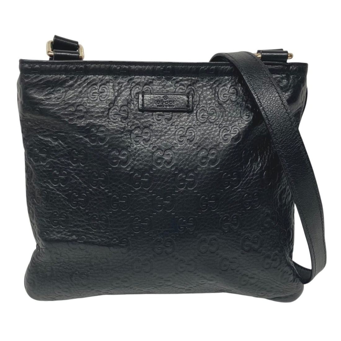 Gucci GUCCI Shoulder Bag Guccissima Leather 201538: --- Catalog ---Category: SizeSize (HxWxD): 20cm x 23cm x 2cm / 7.87'' x 9.05'' x 0.78''Strap Length: 115cm - 129cm / 45.27'' - 50.78''Category: DesignType: Shoulder bagColor: BlackGender: WomenClosure