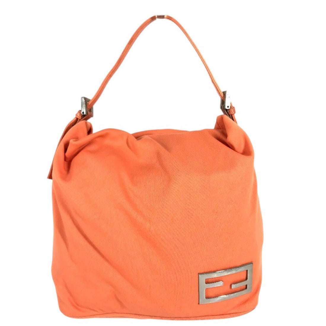 FENDI FF Logo Handbag, Mini Drawstring Bag, Tote Shoulder Nylon Canvas, Men's & Women's, Orange: --- Catalog ---Category: SizeSize (HxWxD): 20cm x 20cm x 10cm / 7.87'' x 7.87'' x 3.93''Category: DesignType: Handbag, Shoulder bag, Tote bagColor: OrangeGender: Men,WomenMaterial: Nylon canvas Catego