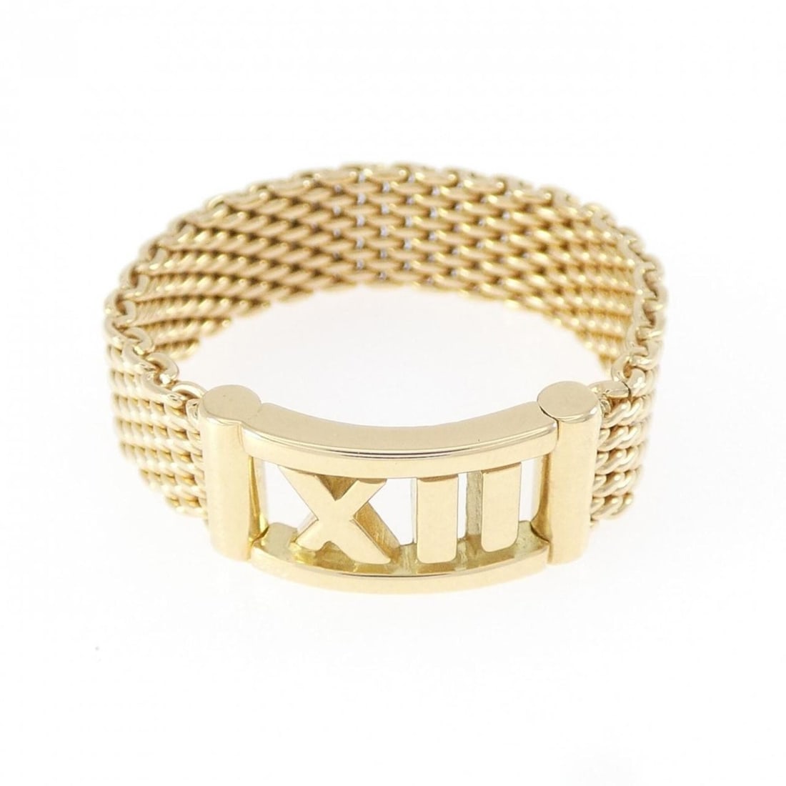 Tiffany Atlas Ring: --- Catalog ---Category: SizeJP Size: 18US Size: 9Category: DesignType: Band ringGender: WomenMaterial: Yellow gold (18K)Category: GeneralBrand: Tiffany--- Item List ---Section: ConditionRanking: