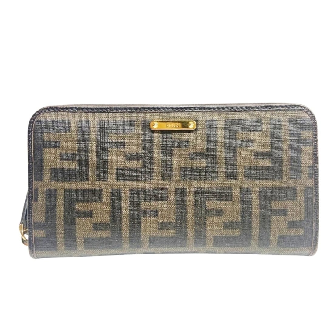 Fendi FENDI Long Wallet Zucca 8M0299: --- Catalog ---Category: SizeSize (HxWxD): 10cm x 18.5cm x 2.5cm / 3.93'' x 7.28'' x 0.98''Category: DesignType: Long wallet (bi-fold)Color: BrownGender: WomenClosure: ZipperMaterial: PVC Category: