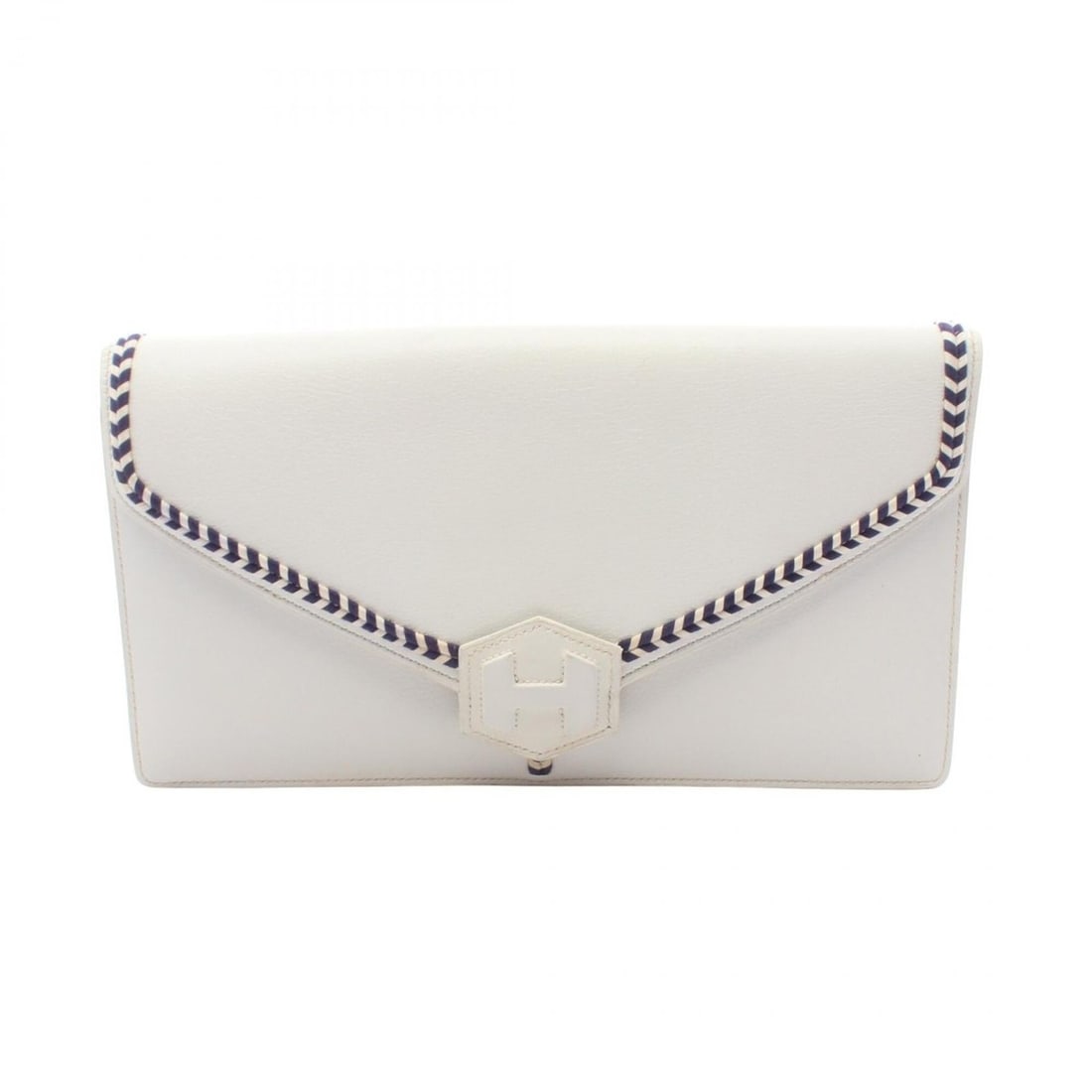 Hermes Vintage Second Bag Clutch Handbag Leather Women's White: --- Catalog ---Category: SizeSize (HxWxD): 15cm x 26.5cm x 4cm / 5.9'' x 10.43'' x 1.57''Category: DesignType: Clutch bag, HandbagColor: WhiteGender: WomenSeason: VintageMaterial: Leather Category: Ge
