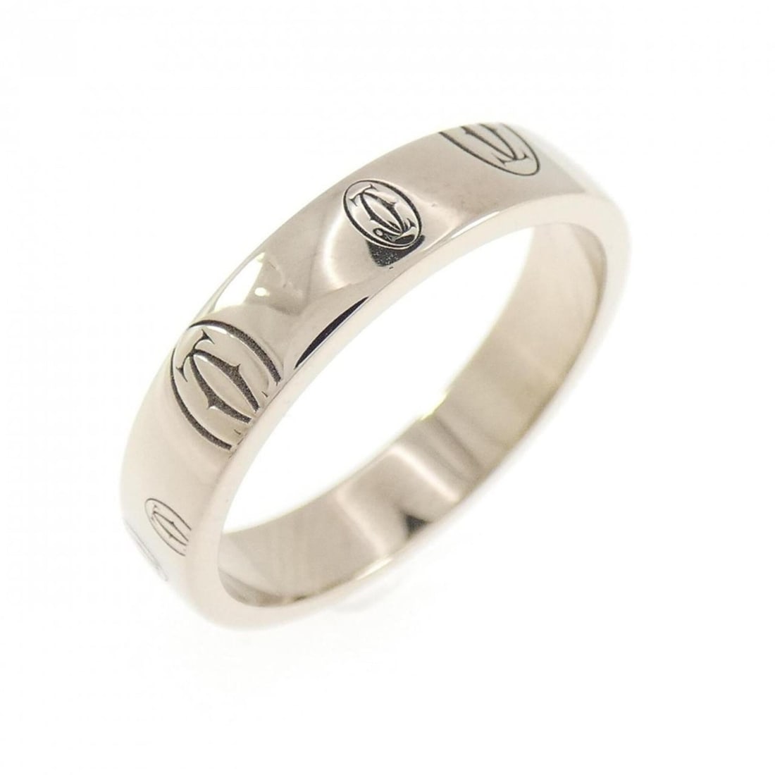 Cartier Happy Birthday Ring: --- Catalog ---Category: SizeWidth: 3.9mm / 0.15''Weight: 5g / 0.17oz.JP Size: 13US Size: 6.5Category: DesignType: Band ringGender: WomenMaterial: White gold (18K)Category: GeneralLine: Happy Birthday