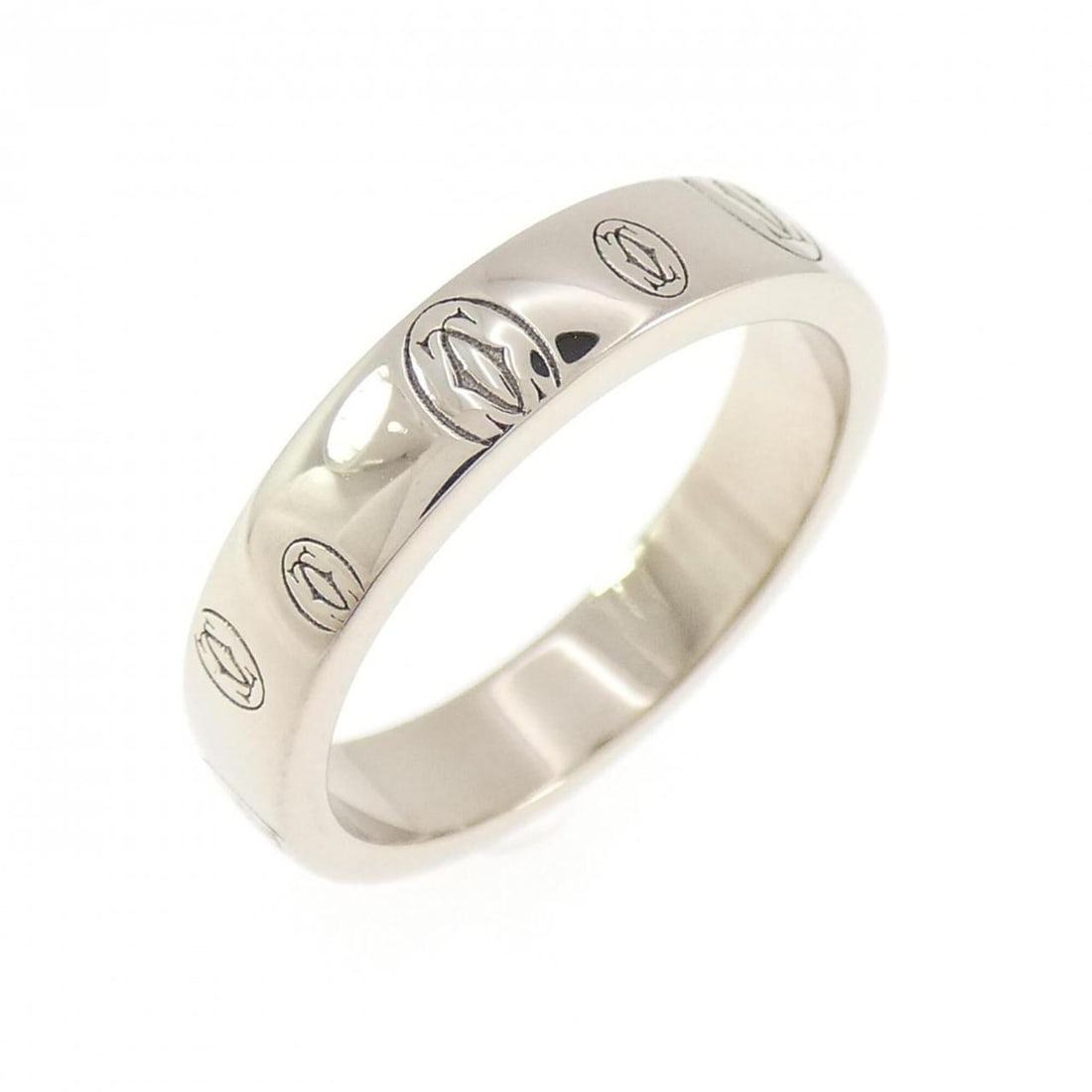 Cartier Happy Birthday Ring: --- Catalog ---Category: SizeWidth: 3.9mm / 0.15''Weight: 5g / 0.17oz.JP Size: 10US Size: 5.5Category: DesignType: Band ringGender: WomenMaterial: White gold (18K)Category: GeneralLine: Happy