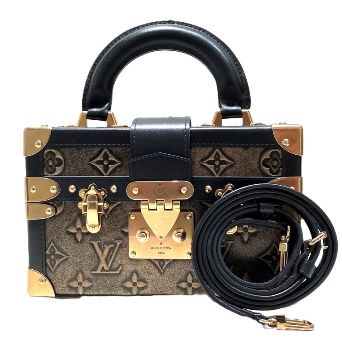 Louis Vuitton Petite Malle Capital Handbag Leather M27811: --- Catalog ---Category: SizeSize (HxWxD): 12.5cm x 20cm x 6cm / 4.92'' x 7.87'' x 2.36''Strap Length: 109cm - 119cm / 42.91'' - 46.85''Handle Length: 20cm / 7.87''Category: DesignType: HandbagColor: