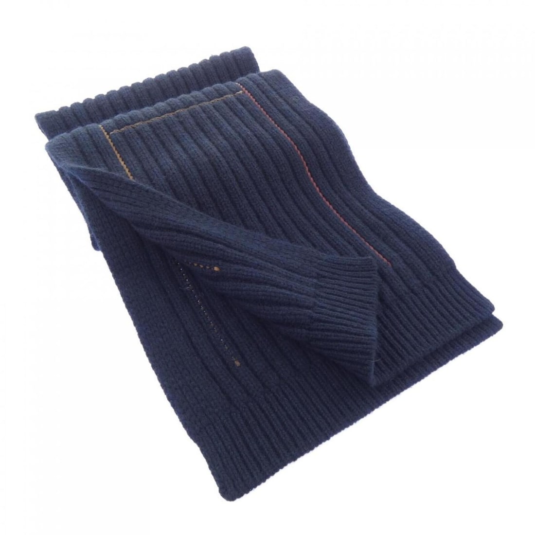 Hermes H Torsade Cuir H393827T Scarf: --- Catalog ---Category: SizeSize (LxW): 1.44m x 22cm / 56.69'' x 8.66''Category: DesignType: StoleColor: NavyGender: MenMaterial: Silk , Cashmere Category: GeneralBrand: HermesModel: H393827T---